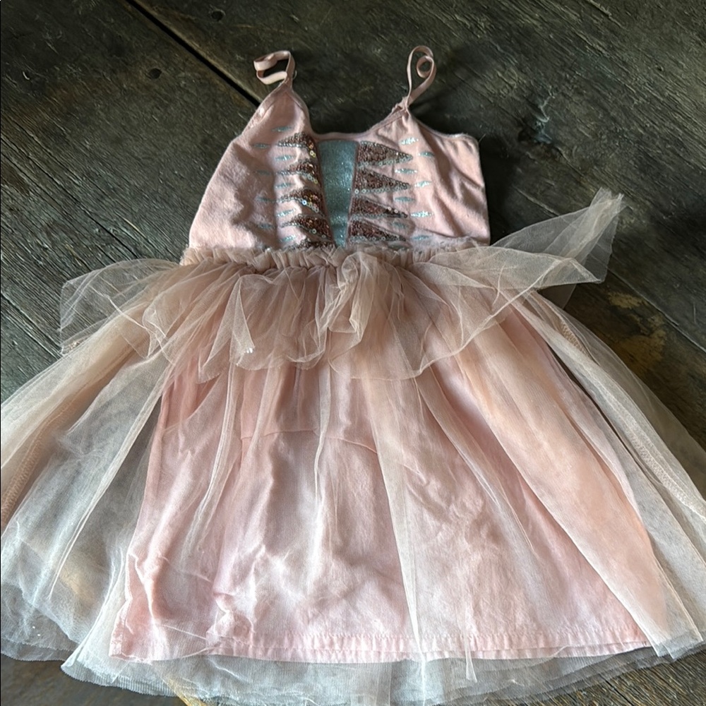 Little princess sequins and tule cotton dress 👑💕2t